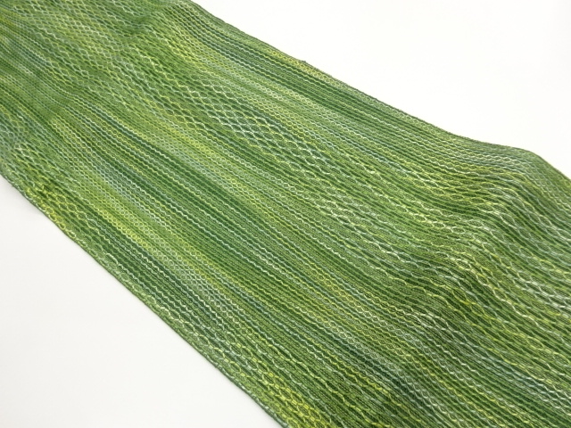 JAPANESE KIMONO / NAGOYA OBI FOR SUMMER / WOVEN STRIPE 